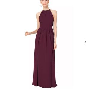 Bill Levkoff Key Hole Dress in Wine